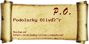 Podolszky Olivér névjegykártya